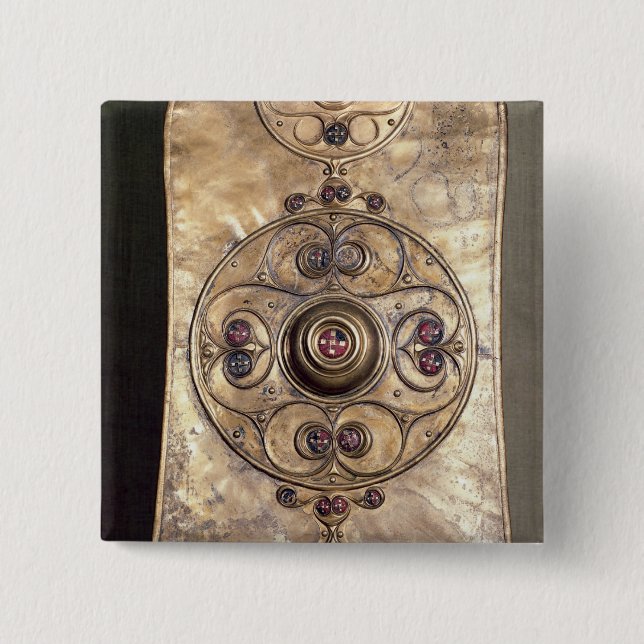 The Battersea Shield, c.350-50 BC 2 Inch Square Button (Front)
