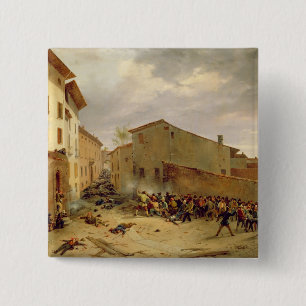The Battle 2 Inch Square Button