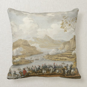 The Battle and Crossing of the Tagliamento, 26 Ven Throw Pillow