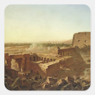 The Battle at the Temple of Karnak Square Sticker
