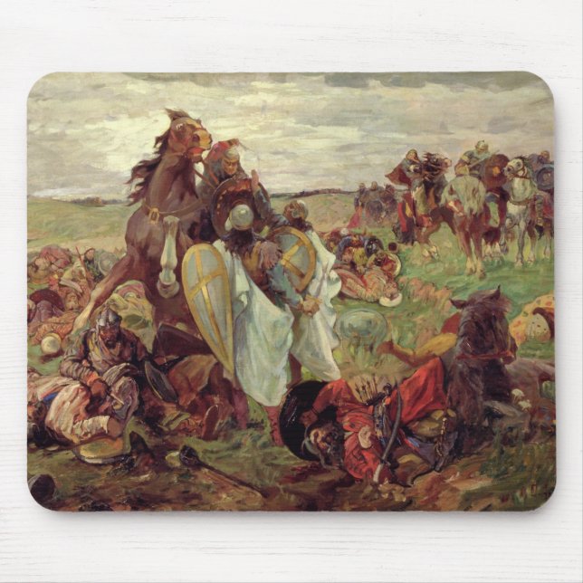 The Battle between Russians and Tatars, 1916 Mouse Pad (Front)