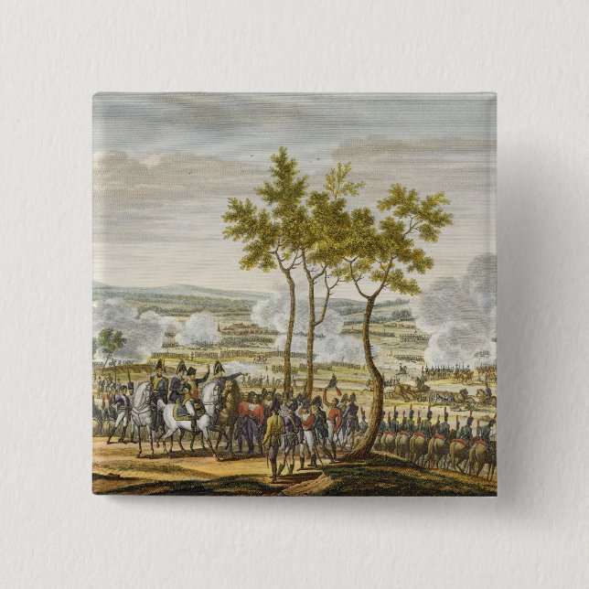 The Battle of Abensberg, 20 April 1809, engraved b 2 Inch Square Button (Front)
