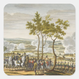 The Battle of Abensberg, 20 April 1809, engraved b Square Sticker