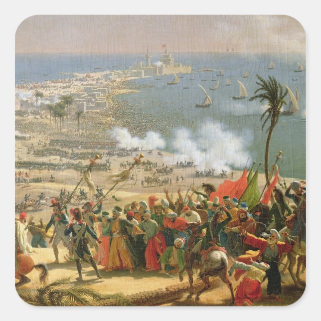 The Battle of Aboukir, 25th July 1799 Square Sticker (Front)