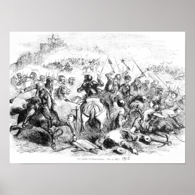 The Battle of Bannockburn in 1314 Poster (Front)