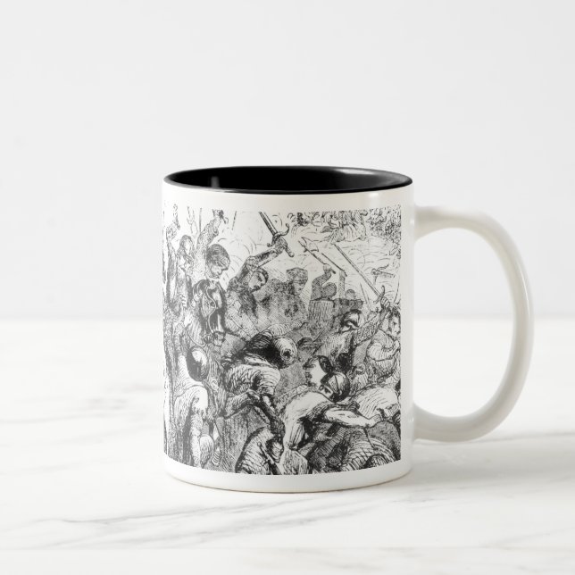 The Battle of Bannockburn in 1314 Two-Tone Coffee Mug (Right)