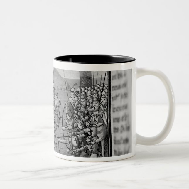 The Battle of Crecy in 1346 Two-Tone Coffee Mug (Right)