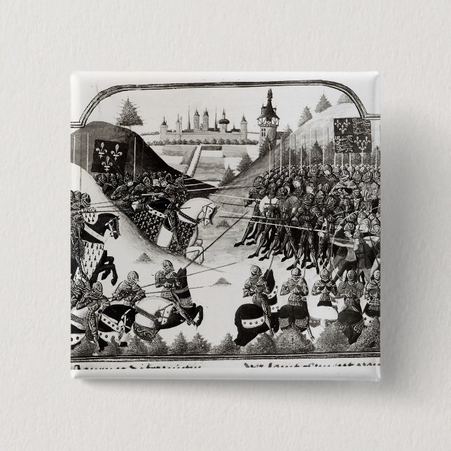 The Battle of Formigny 2 Inch Square Button (Front)