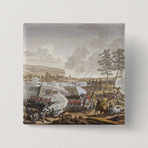 The Battle of Friedland, 14 June 1807, engraved by 2 Inch Square Button