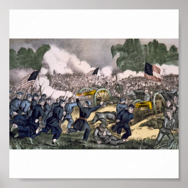 The battle of Gettysburg, Pa. July 3d. 1863 Poster (Front)