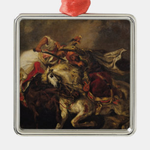 The Battle of Giaour and Hassan Metal Ornament