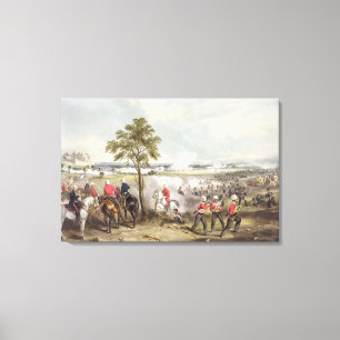 The Battle of Goojerat on 21st February 1849, engr Canvas Print