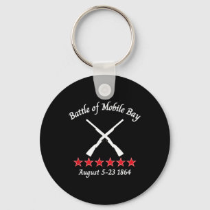 The Battle Of Mobile Bay Alabama 1864 Civil Battle Keychain