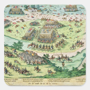 The Battle of Moncontour, 3rd October 1569 Square Sticker