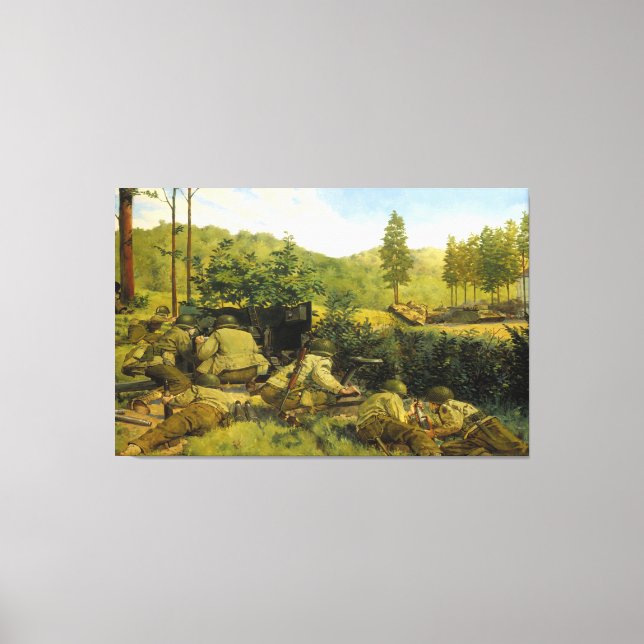 The Battle of Mortain by Keith Rocco Canvas Print (Front)