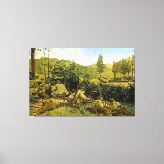 The Battle of Mortain by Keith Rocco Canvas Print (Front)