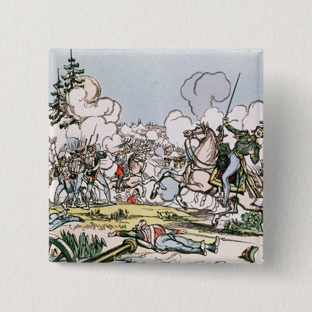 The Battle of Moscow, 7th September 1812 2 Inch Square Button (Front)