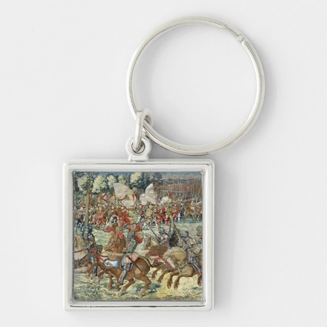The Battle of Pavia. The Advance of Charles V Keychain (Front)