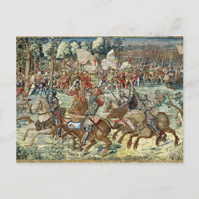 The Battle of Pavia. The Advance of Charles V Postcard (Front)