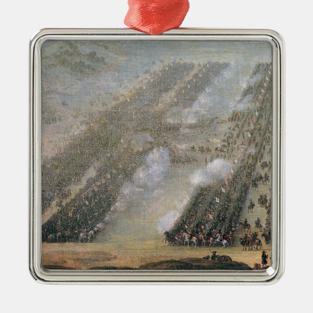 The Battle of Poltava, 1750 Metal Ornament (Front)