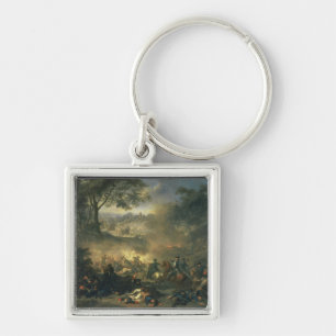 The Battle of Poltava in 1709, 1717 Keychain