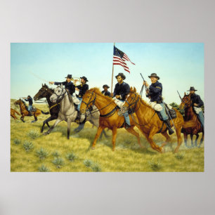 The Battle of Prairie Dog Creek by Ralph Heinz Poster