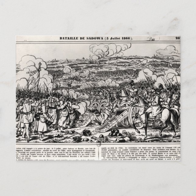 The Battle of Sadowa, 3rd July 1866 Postcard (Front)