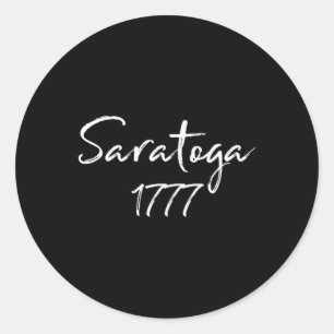The Battle Of Saratoga 1777 Revolutionary War Rust Classic Round Sticker