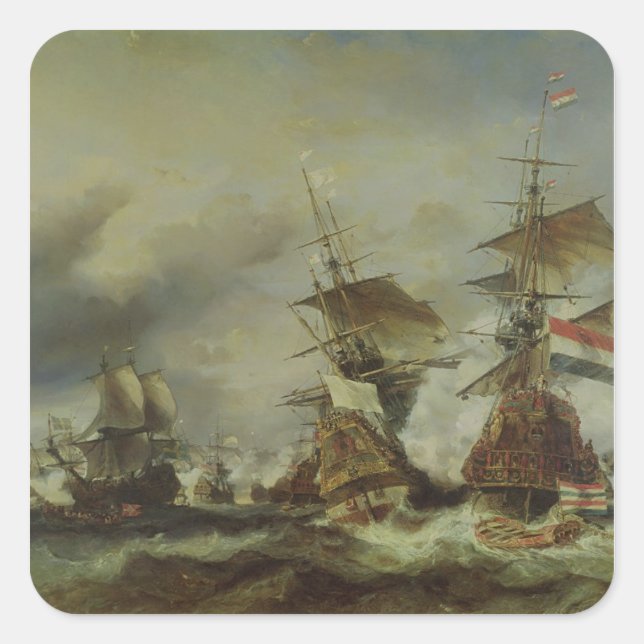 The Battle of Texel, 29 June 1694 Square Sticker (Front)
