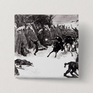 The Battle of the Washita 2 Inch Square Button