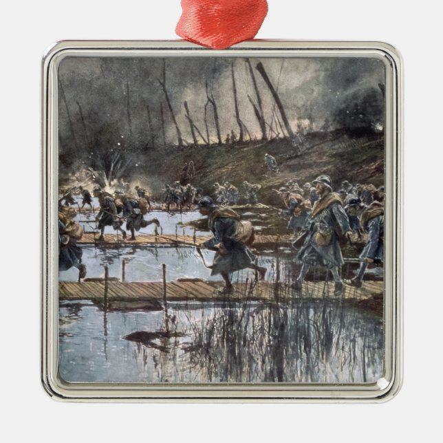 The Battle of the Yser in 1914 Metal Ornament (Front)