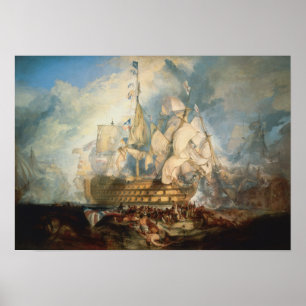The Battle of Trafalgar 1822 William Turner Poster