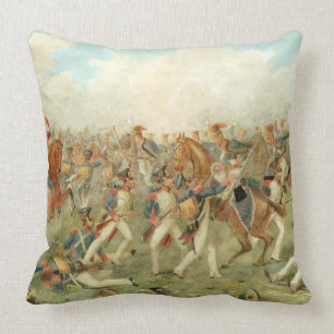 The Battle of Vitoria, June 21st 1813 (w/c on pape Throw Pillow
