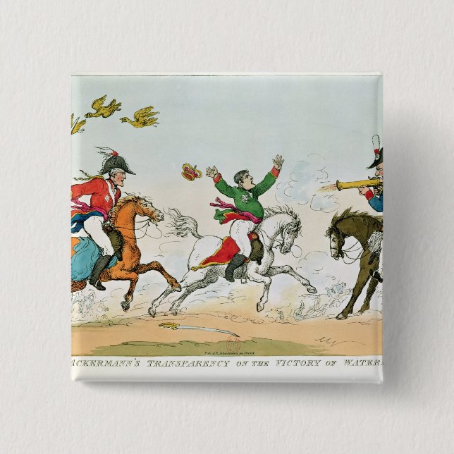 The Battle of Waterloo 2 Inch Square Button (Front)
