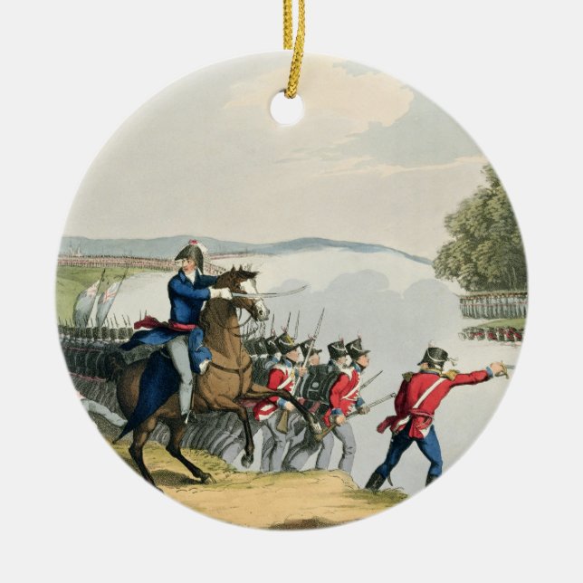 The Battle of Waterloo Decided by the Duke of Well Ceramic Ornament (Front)