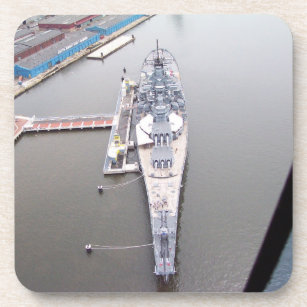 The battleship New Jersey from above  Coaster