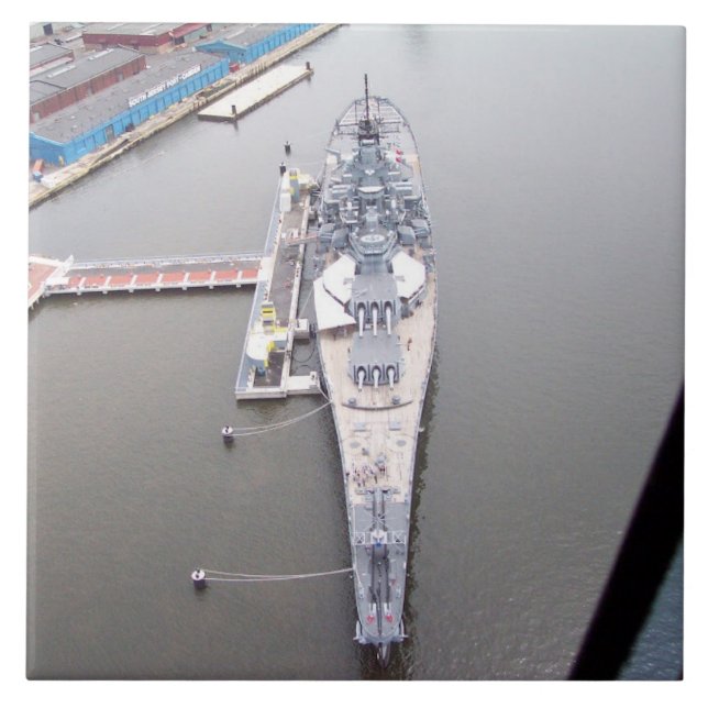 The battleship New Jersey from above   Tile (Front)