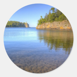 The Bay Around Split Rock Lighthouse Classic Round Sticker