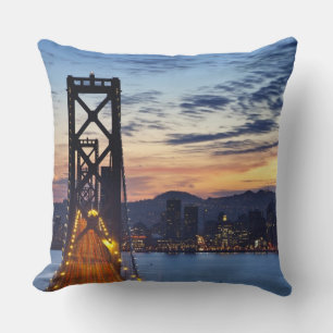 The Bay Bridge from Treasure Island Throw Pillow