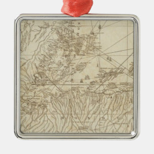 The Bay of Honduras Metal Ornament