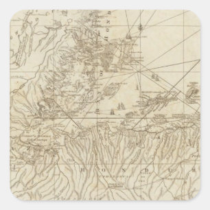 The Bay of Honduras Square Sticker