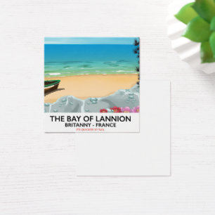 The Bay of Lannion France travel poster