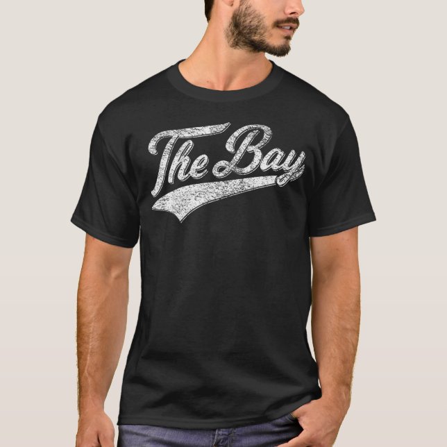  The Bay San Francisco Bay Area Varsity Script Jer T-Shirt (Front)