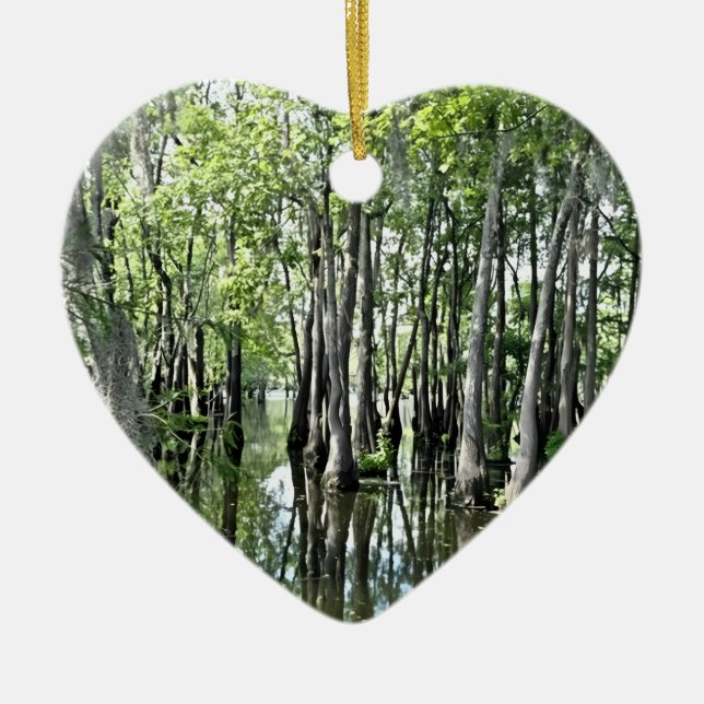 The Bayou Ceramic Ornament (Front)