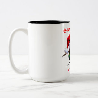 The Bayou Fly says Happy Holidays Two-Tone Coffee Mug