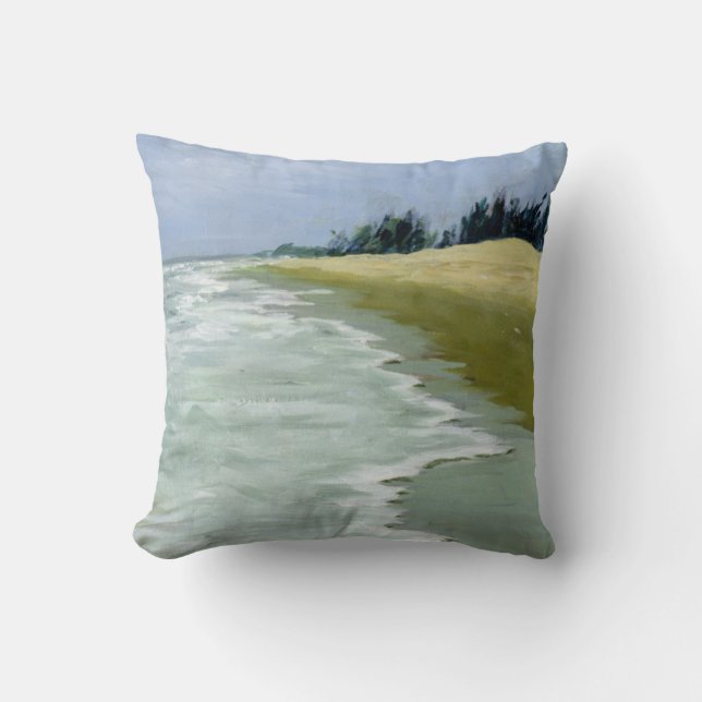 The Beach 2004 Throw Pillow (Front)