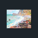 The Beach at Etretat Claude Monet Canvas Print<br><div class="desc">The Beach at Etretat Claude Monet cool,  old,  master,  masterpiece,  fine,  retored,   impressionism,  paint,  painting,  vibrant,  saturated,  colour,   beautiful,  nice,  quality,  high,  resolution,  landscape,  scenery,   post,  decoration,  colours,  paris,  france,  renewed best,  seller,  colourful, cheap</div>