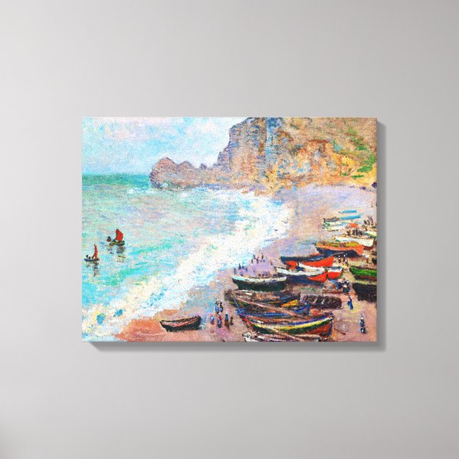 The Beach at Etretat Claude Monet Canvas Print (Front)