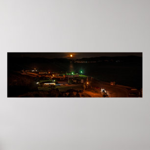 The Beach at Night Poster