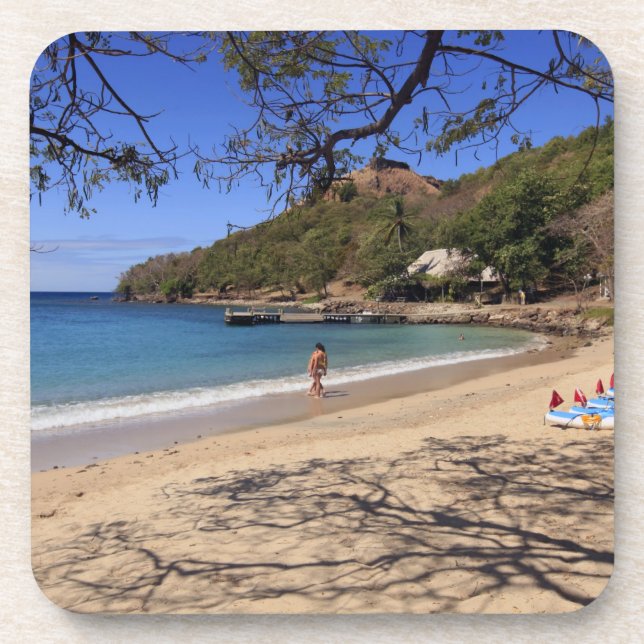 The beach at Pigeon Island National Park Coaster (Front)